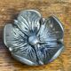 Mini lotus ashtrays in silver-plated metal
