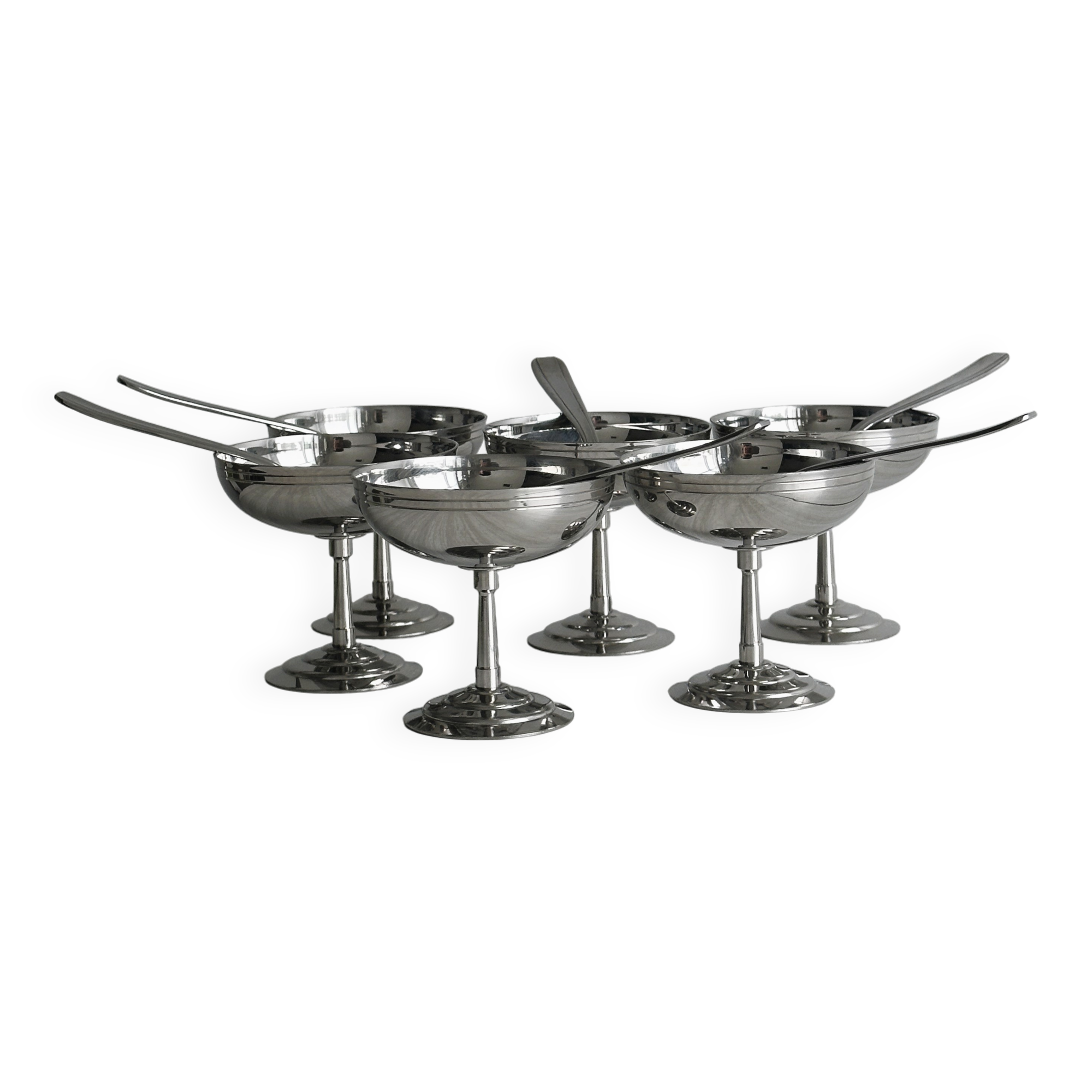 6 Letang Remy stainless steel footed cups