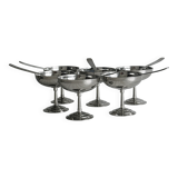 6 coupelles sur pied en inox Letang Remy