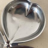 Stainless steel clover serving dish, 60s-70s