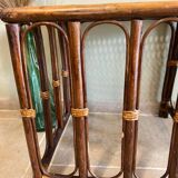 Rattan side table