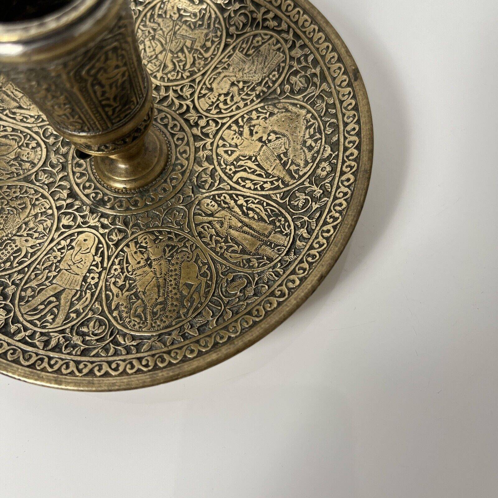 Bronze hand candlestick in the Persian Qajar style France late 19th century