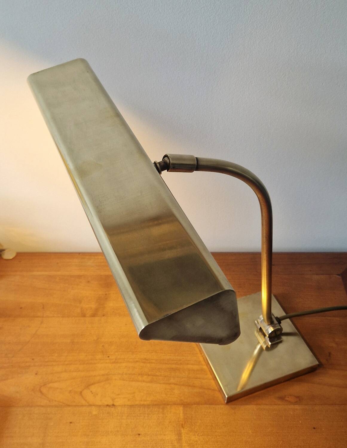 Banker style brass desk lamp 1970
