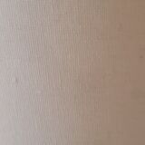 Blue stoneware lamp signed lampshade linen weft