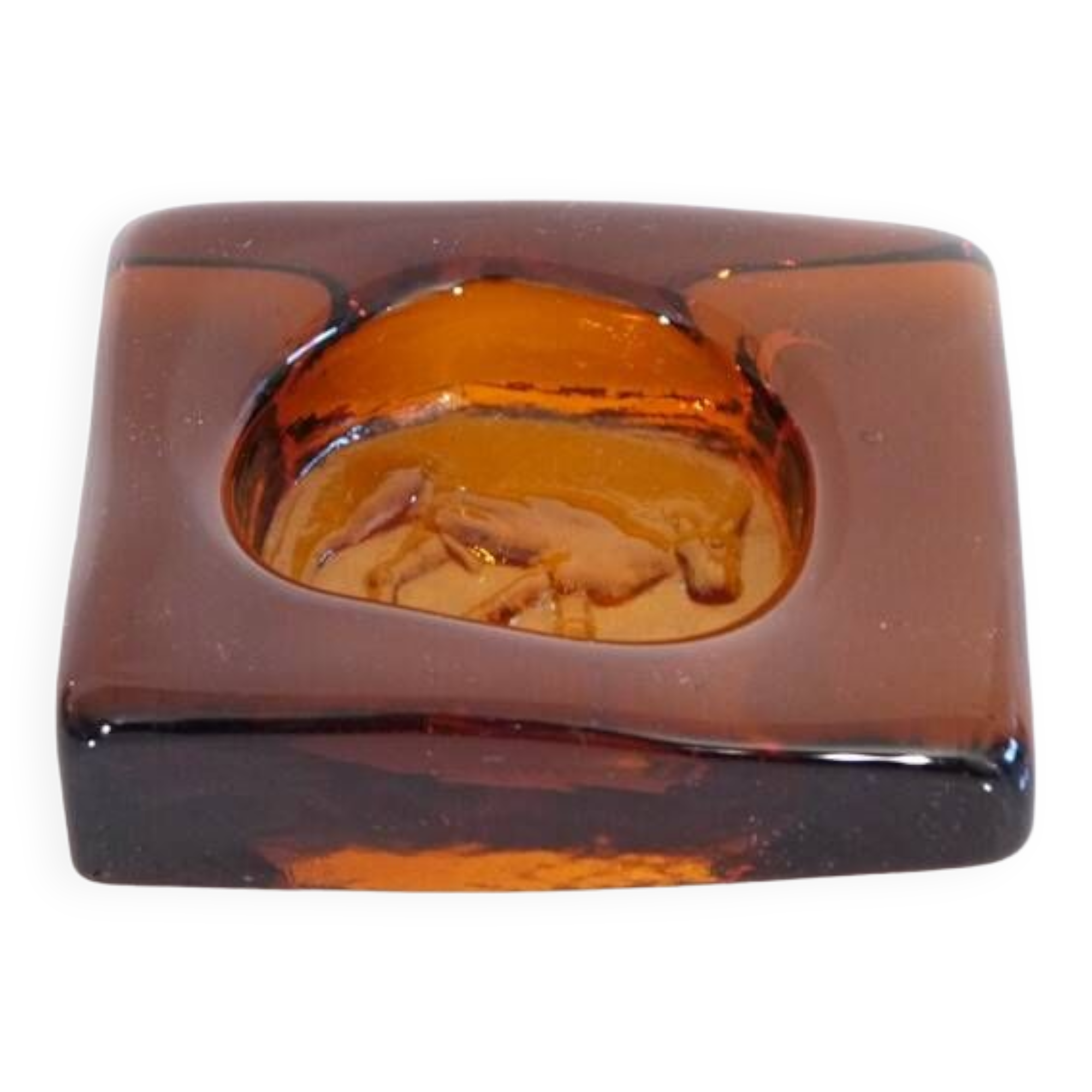 Glass ashtray by Erik Hoglund 1960