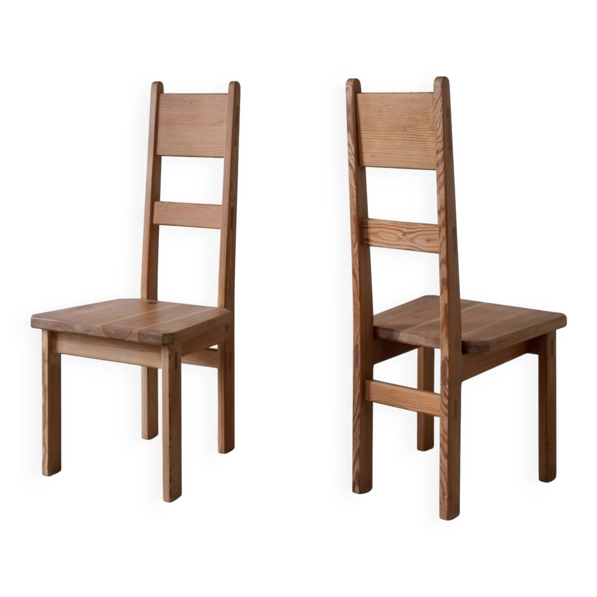 2 solid pine chairs | Roland Wilhelmsson for Karl Andersson & Söner | Sweden | 1960s