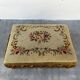 Empire Foot Stool With Petit Point Standing on Ball Feet Needlepoint Decor