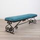 Banc vintage des années 1950 en fer et tissu design italien