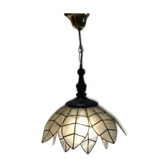 Suspension nacre fleur de lotus vintage