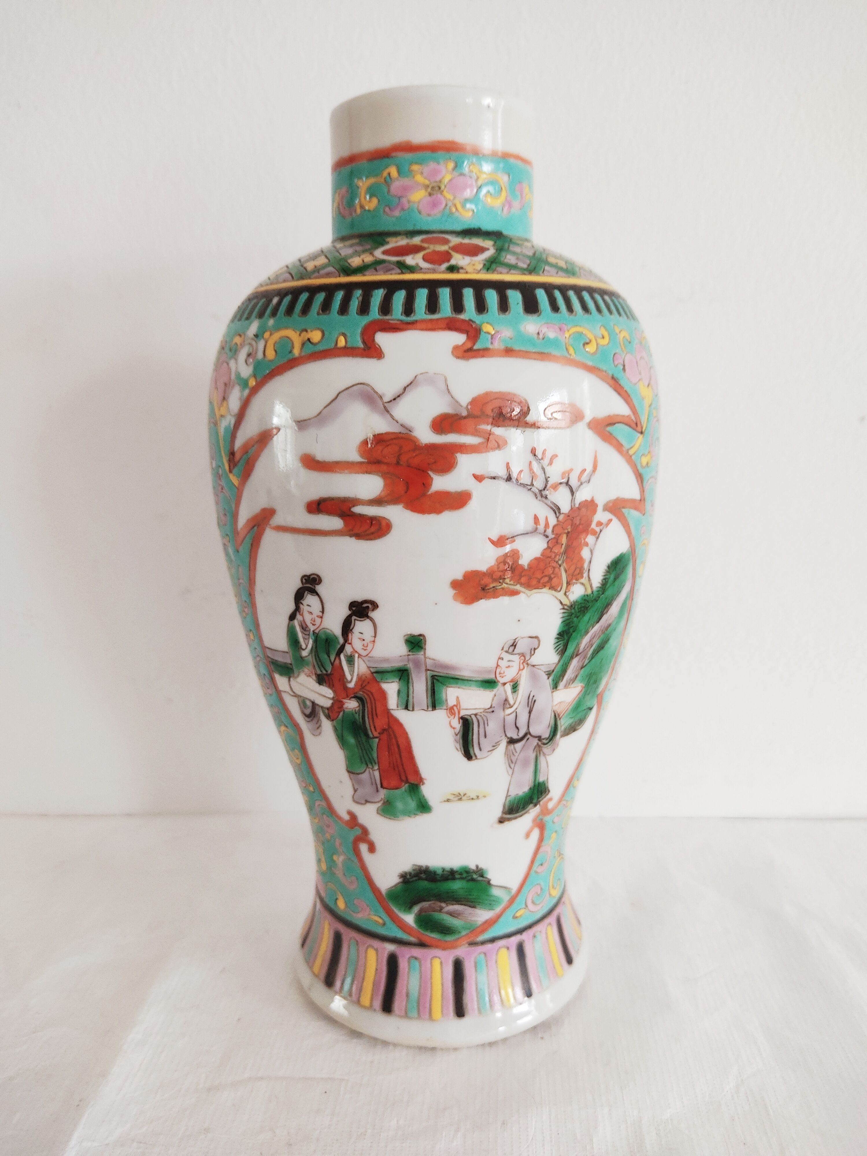 Vase chinois turquoise, vers 1950