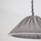 Suspension en lin et coton plissé "Malala" fines rayures classic grey