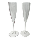Baccarat, two Dom Pérignon crystal champagne flutes