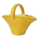 Small vintage ceramic basket with woven handle - Digoin & Sarreguemines