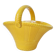 Small vintage ceramic basket with woven handle - Digoin & Sarreguemines