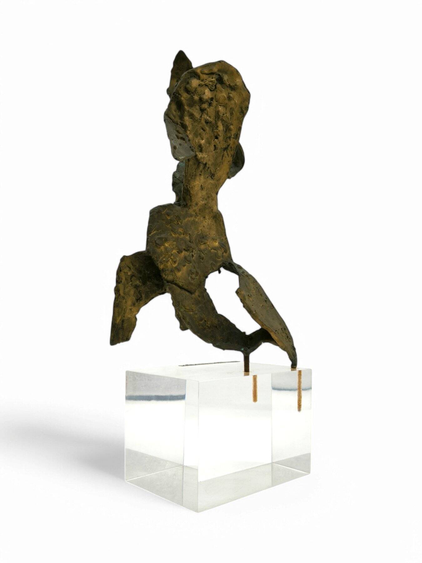 Statuette futuriste en bronze de Lorena Berg, années 1920