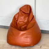 Bean bag - faux cognac leather