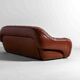 Rare "Capriccio" sofa in scrunched leather by Eurosalotto, 1970s