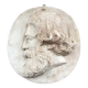Plaster medallion figure