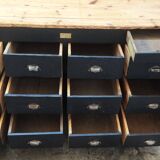 Old counter with black patina drawer