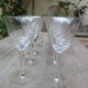 Lot de 8 verres en cristal gravé
