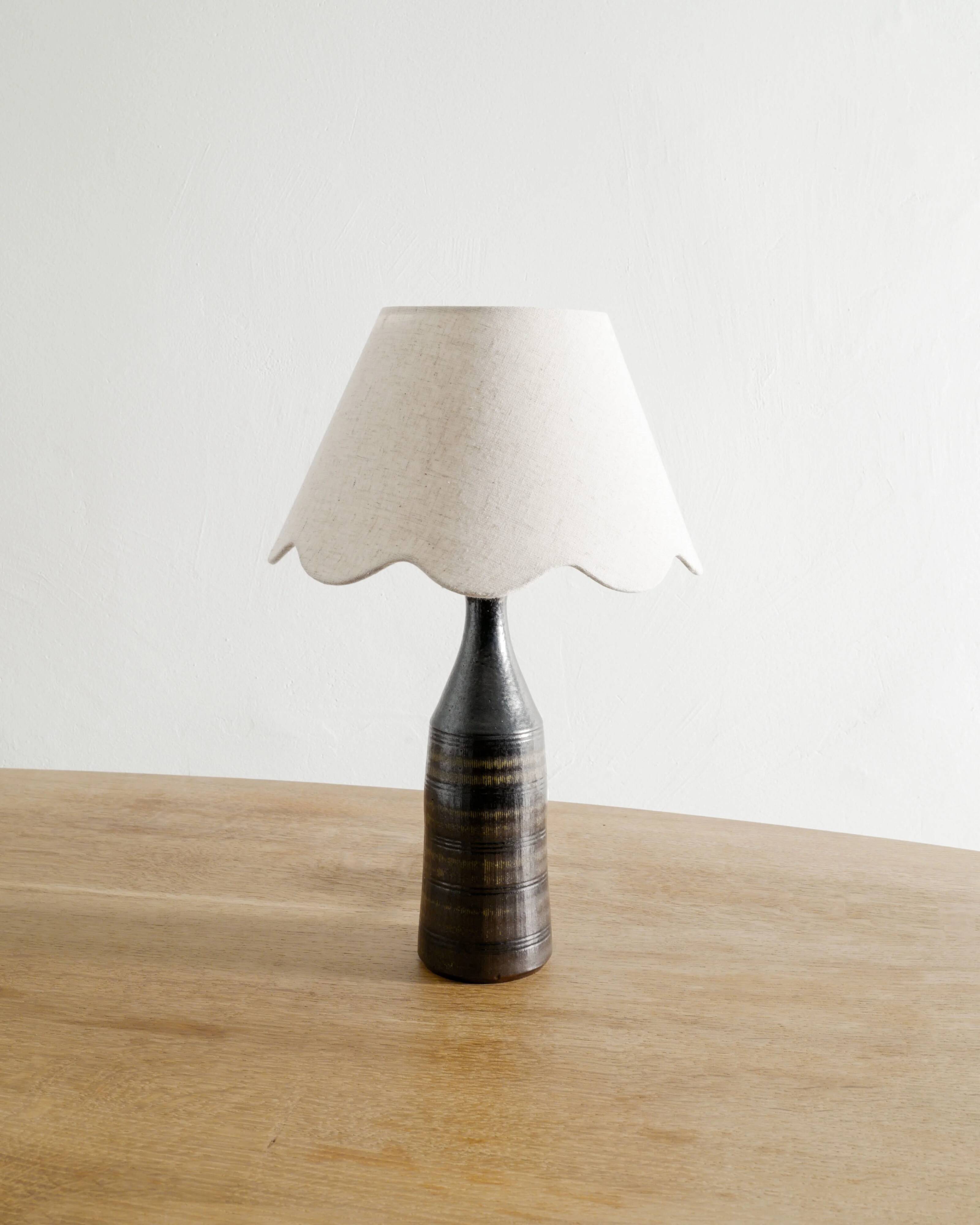 Vintage Swedish Ceramic Bottle Lamp by Arthur Andersson, 1940s