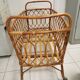 Lit enfant, bébé vintage en rotin