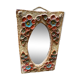 Ceramic mirror from the Roue Workshop in Vallauris, 1950