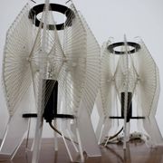 Pair of Space Age Plexiglass Table Lamps, 1970s