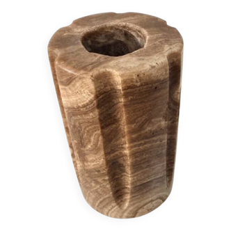 Vintage onyx lighter holder - 70s Brutalist design