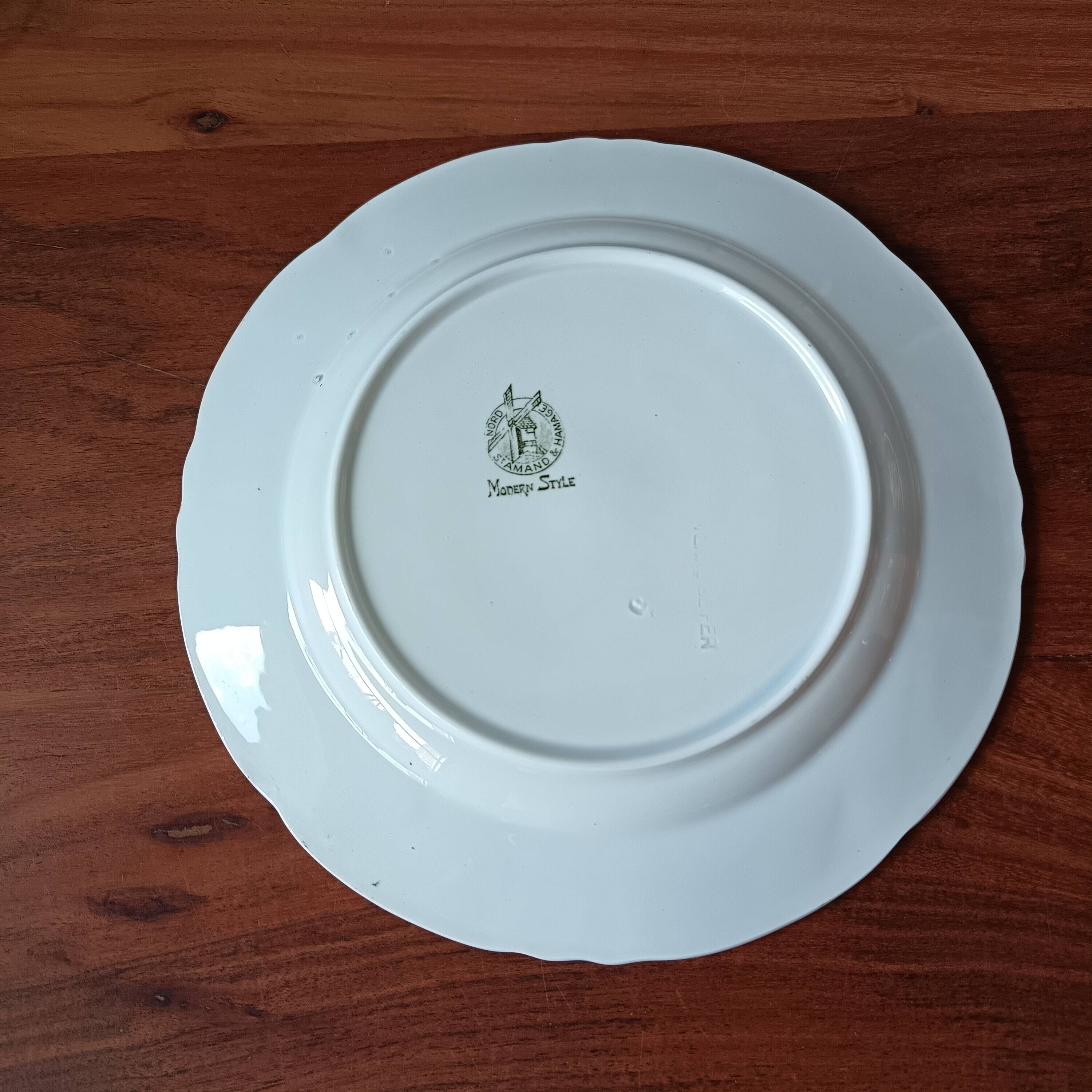 6 assiettes plates  anciennes Hamage Moulin des loups
