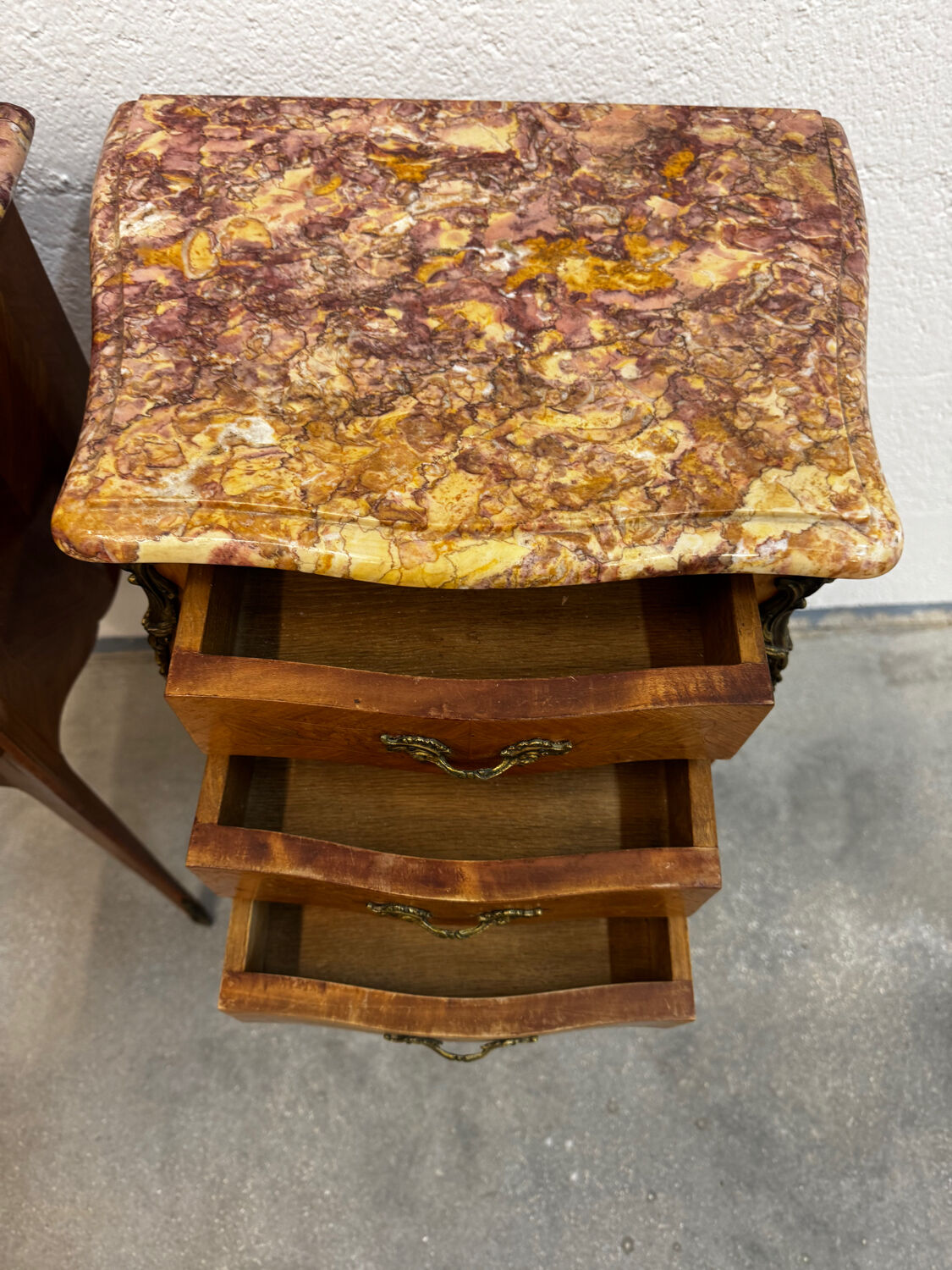 Pair of bedside tables, France early 20th century