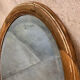 Oval wooden mirror
