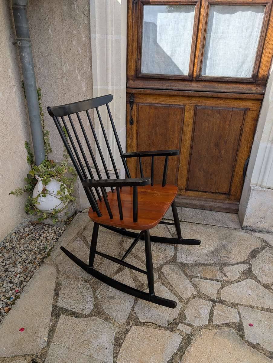 Vintage Scandinavian rocking chair
