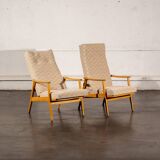 LARGE VINTAGE 3-POSITION ARMCHAIR