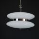 Chandelier en verre blanc Murano de grande taille des années 1970 par Vistosi.