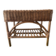 Vintage rattan and wicker bench from the 1970s