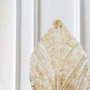 Applique murale feuille en verre de Murano ambré