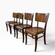 Ensemble de 4 chaises art déco vintage en bois