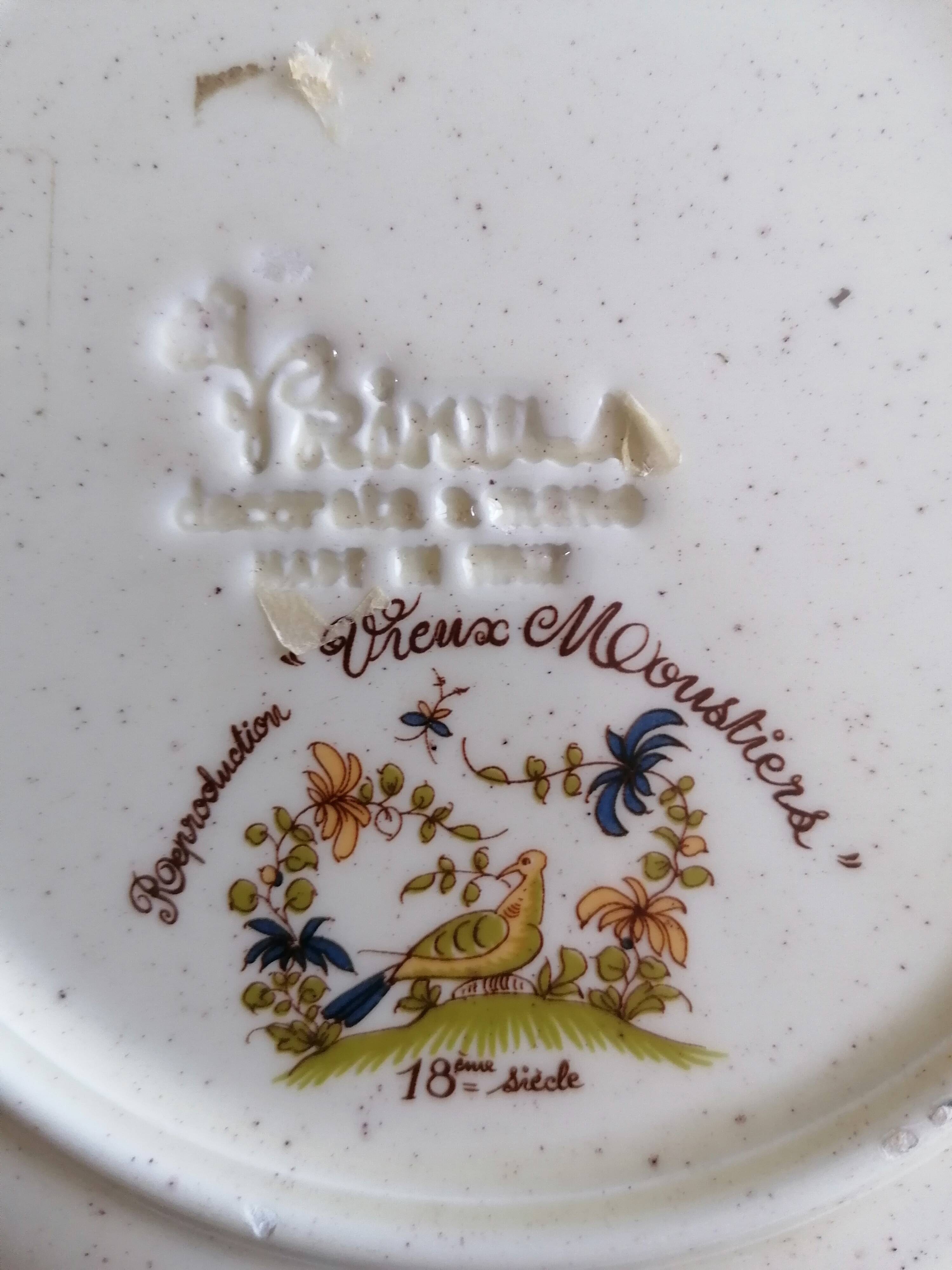 Assiette faïence Moustiers