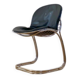 Gastone Rinaldi for Rima “Sabrina” chairs. tubular structure in chromed metal. work from the 70s. used condition. (bites, welding under one foot)