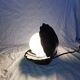Ceramic shell lamp with opaline pearl, Saint-Jacques, France, 1980