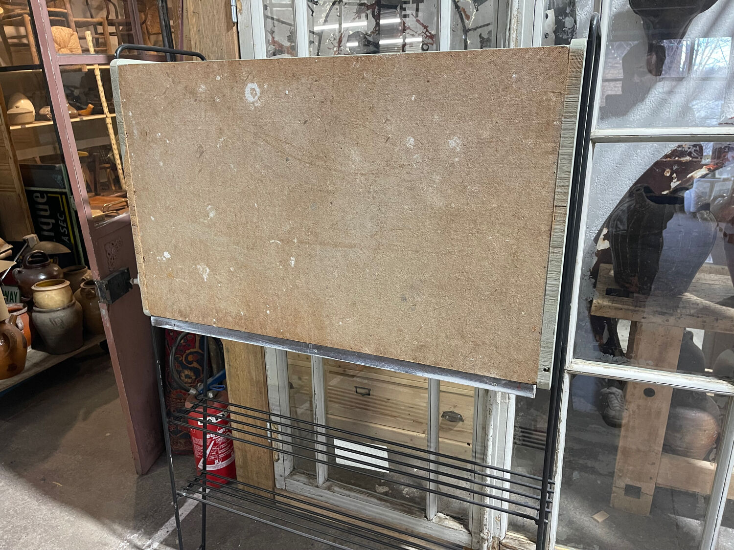 Vintage shelf in metal and wood