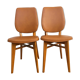 Paire de chaise scandinave camel
