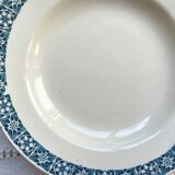 6 assiettes creuses terre de fer bleu longchamp modèle « rené »