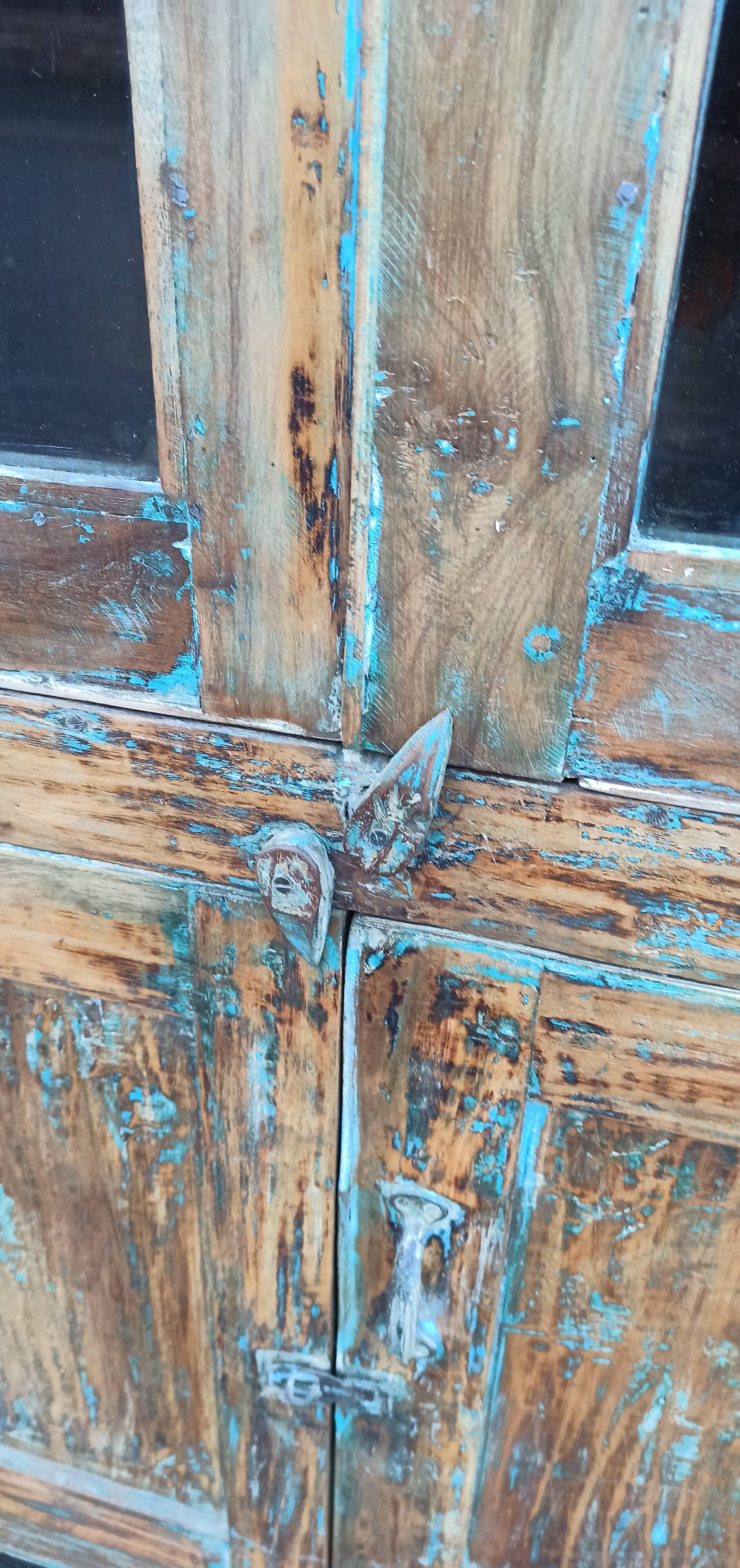 Old wooden cabinet with 4 doors