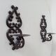 Antique wall candle holder in enamelled cast iron