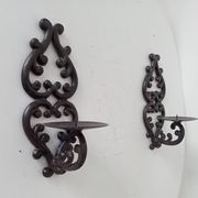 Antique wall candle holder in enamelled cast iron