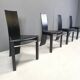 Vintage curved wooden dining chairs, 1980s