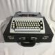 Former HJapy white metal writing machine - grey - vintage black malle