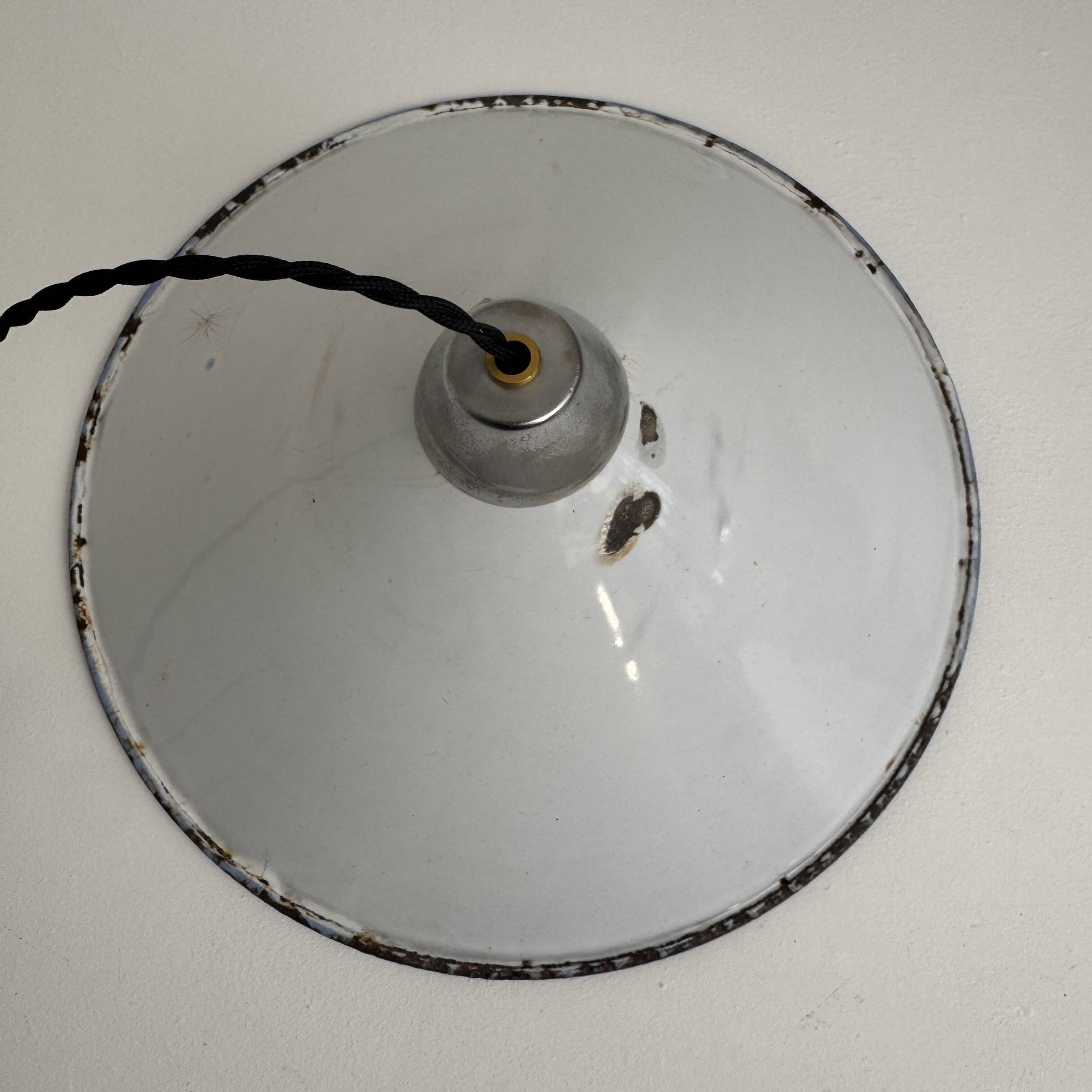 Pair of enamelled industrial conical suspensions